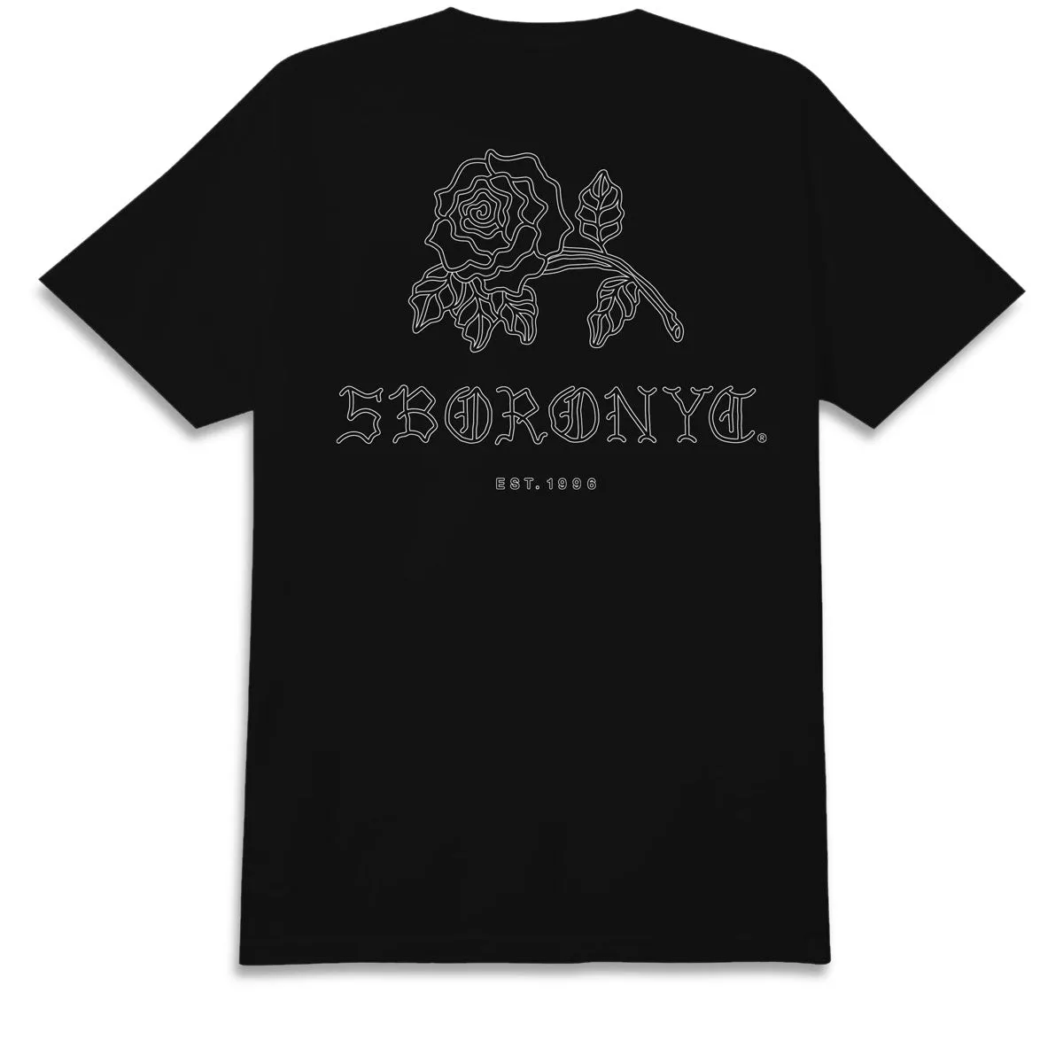 5Boro Withered Rose T-Shirt - Black/White