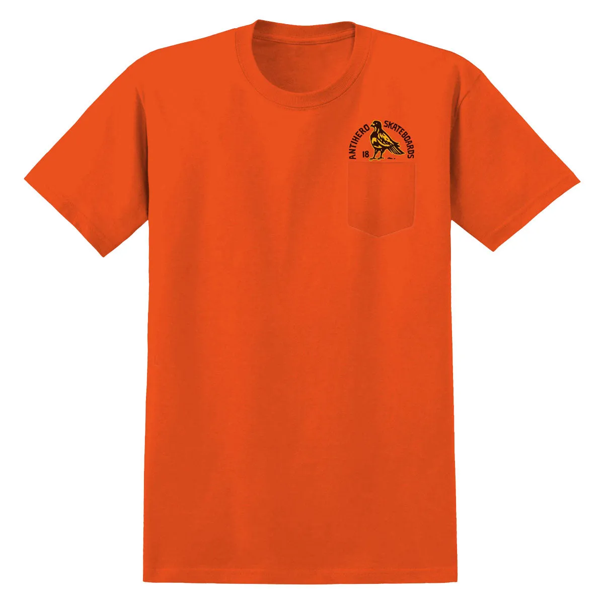 Anti-Hero Rock Dove Fill Pocket T-Shirt - Safety Orange/Yellow/Black