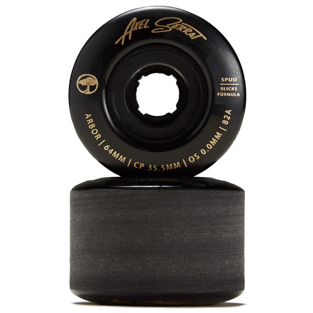 Arbor Spud Axel Serrat 82a Longboard Wheels - Black - 64mm