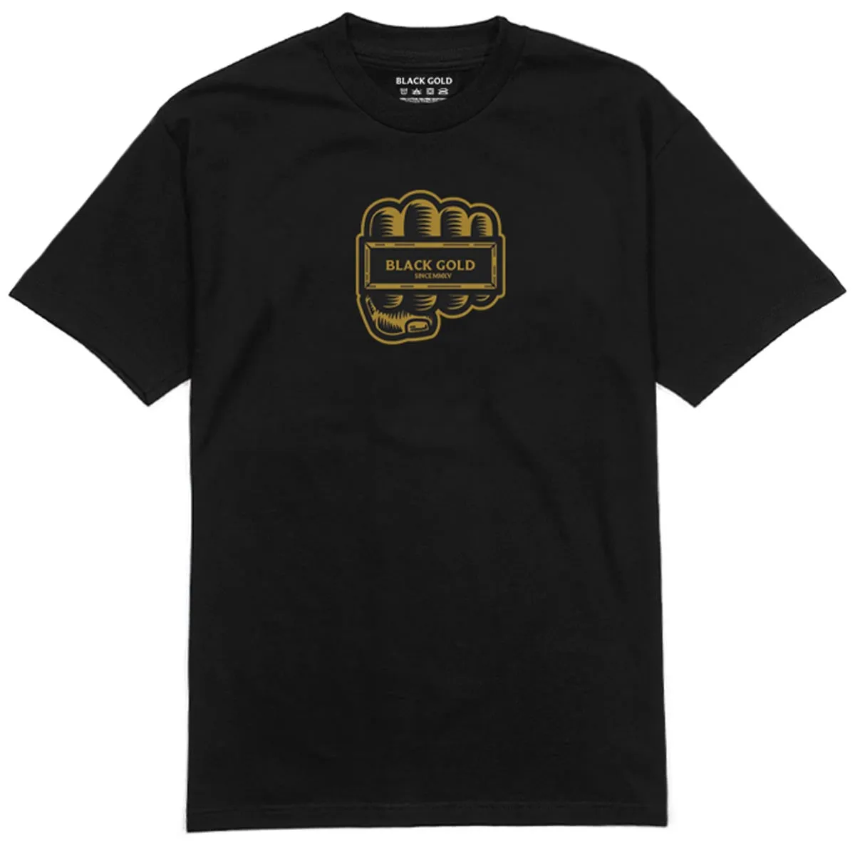 Black Gold 4 Finger Ring T-Shirt - Black