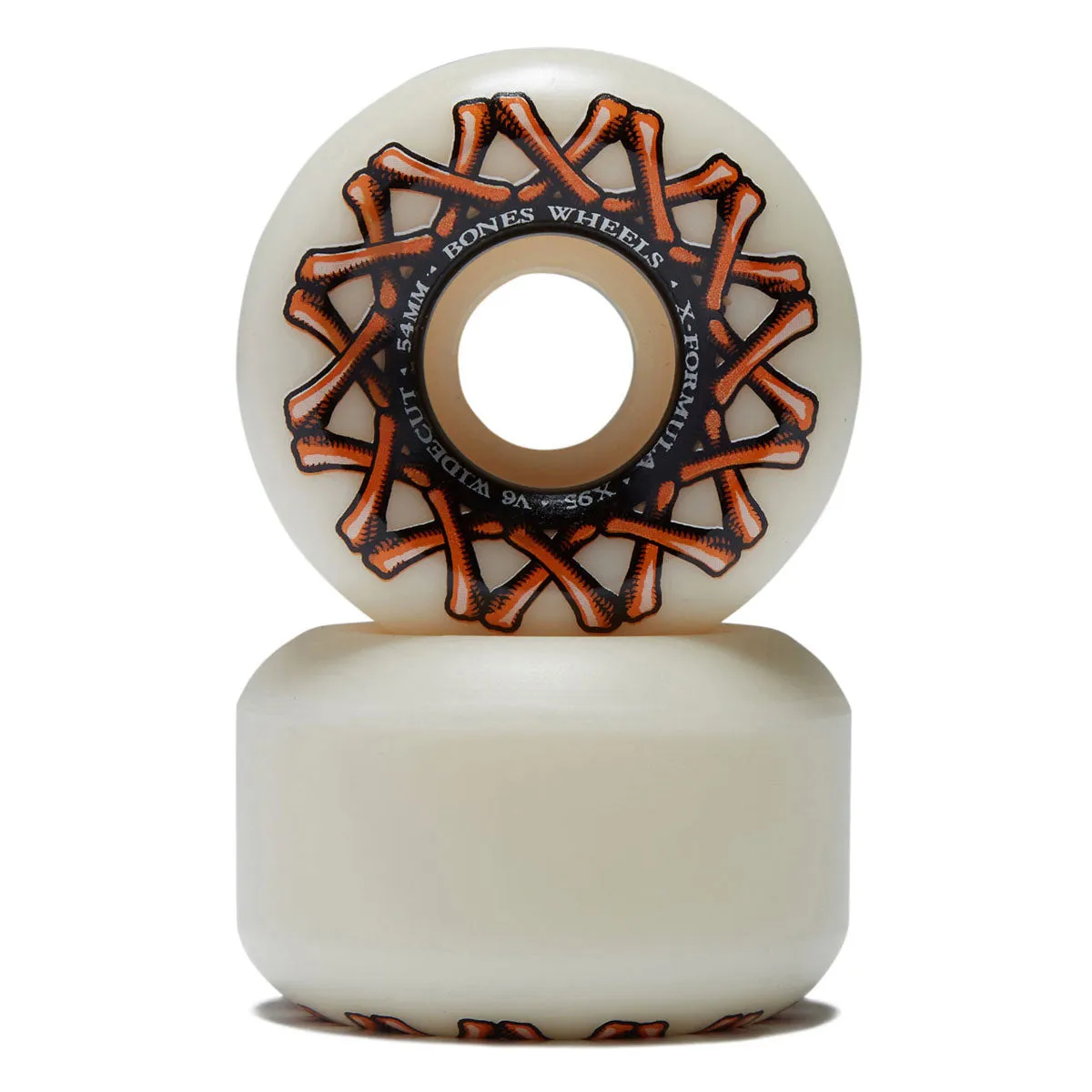 Bones X Formula Wide-Cuts 95a V6 Wide-Cut Skateboard Wheels - 54mm