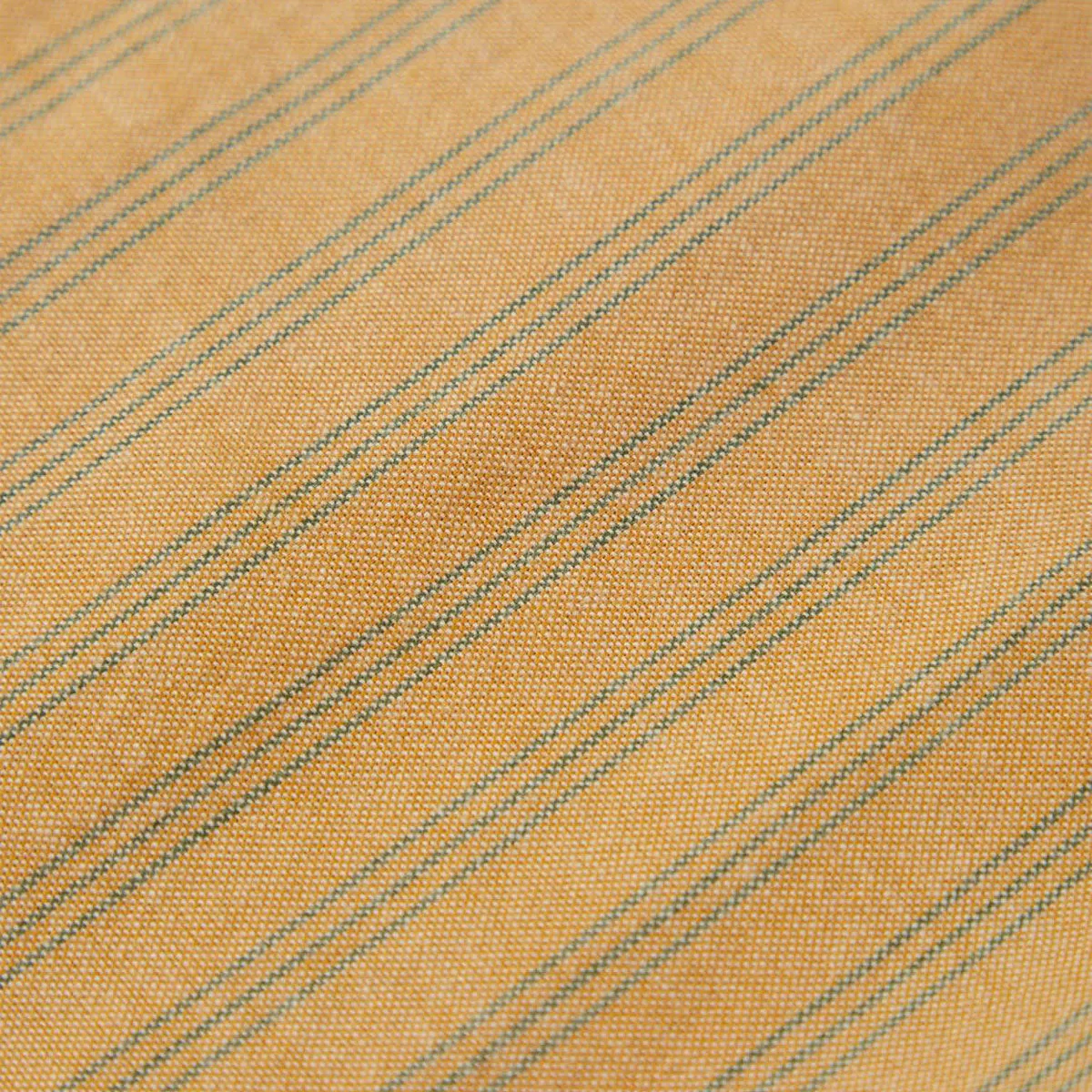 Brixton Cru Oxford Stripe Shirt - Curry/Ivy Green Stripe
