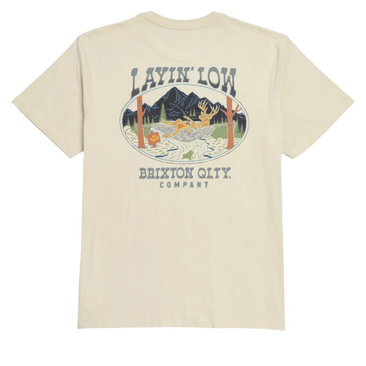 Brixton Layin Low T-Shirt - Cream