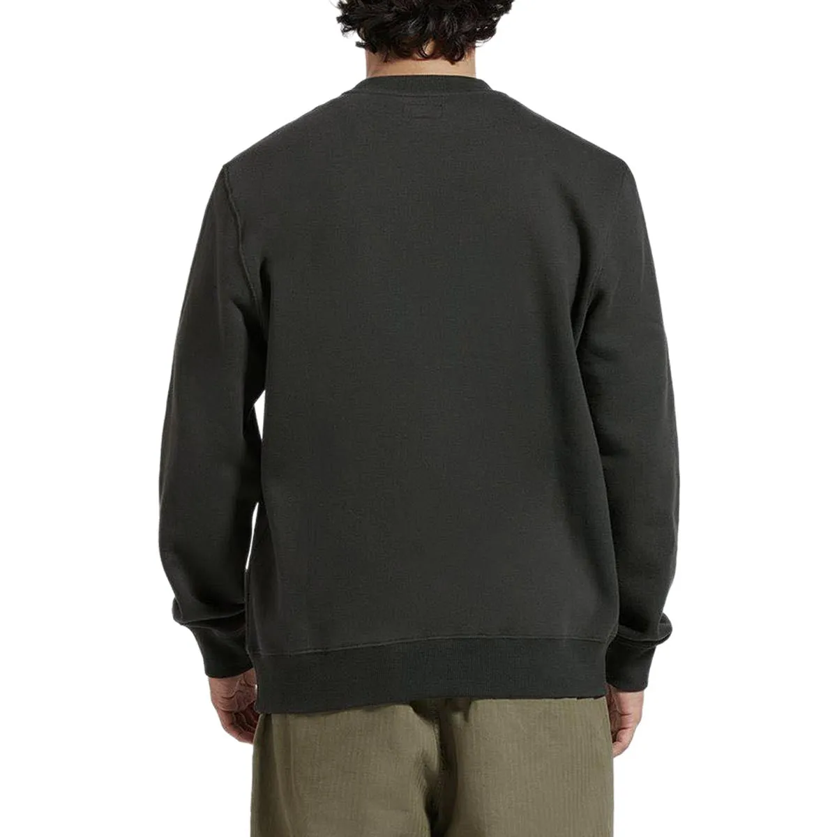 Brixton Parson Patch Crew Sweater - Washed Black