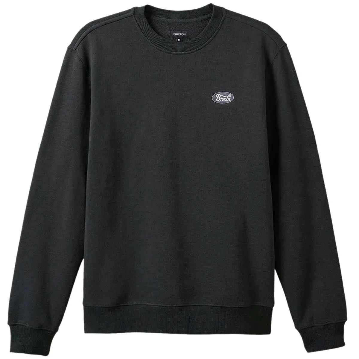 Brixton Parson Patch Crew Sweater - Washed Black