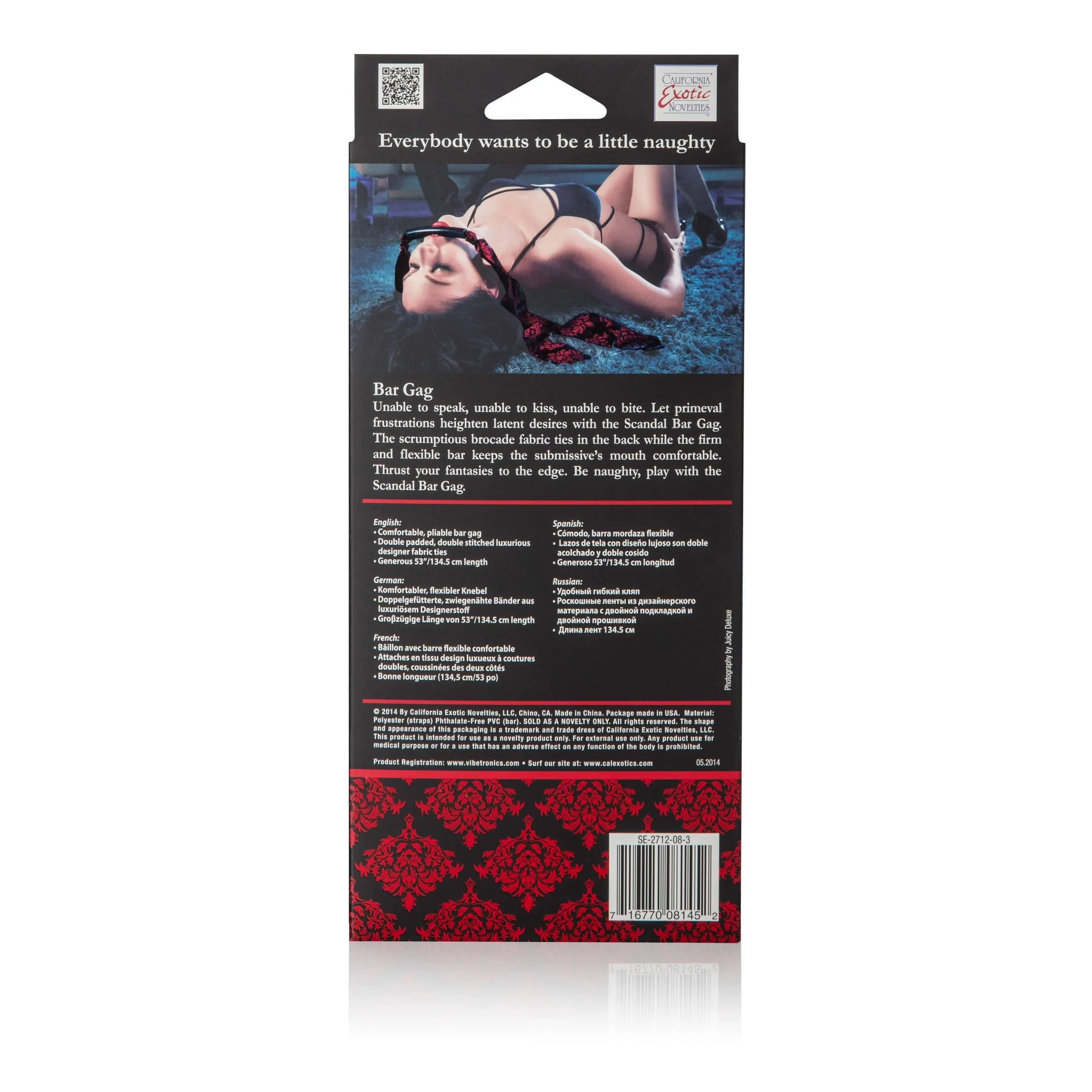 California Exotics - Scandal Bar Gag (Red)