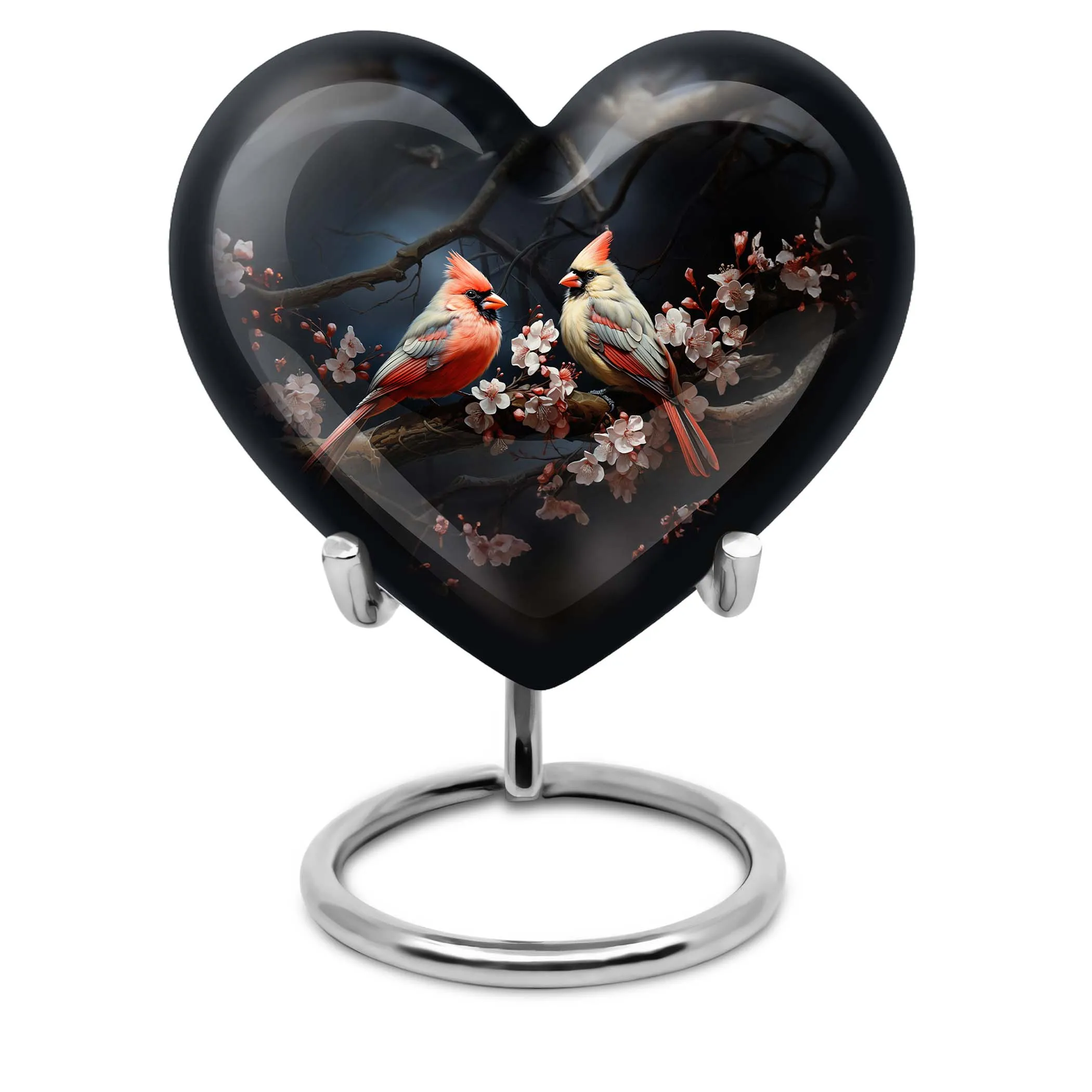 Cardinal bird Memorial Urn: Heartfelt Resting Place for Adult Male, Dad