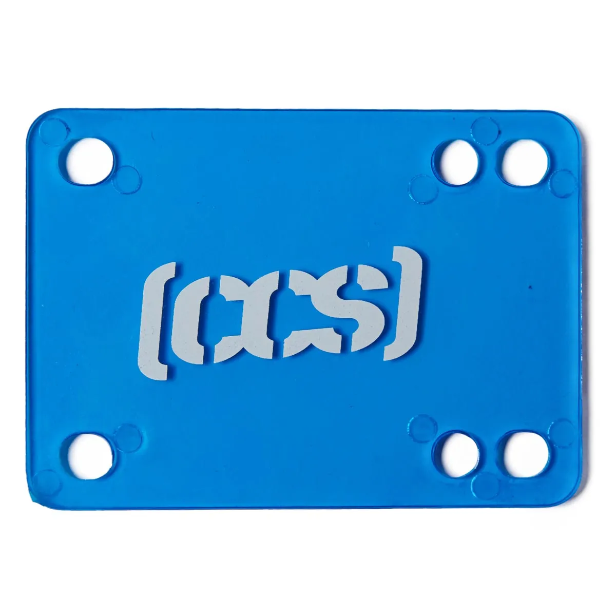 CCS Clear Skateboard Riser Pads - Blue - 1/8"