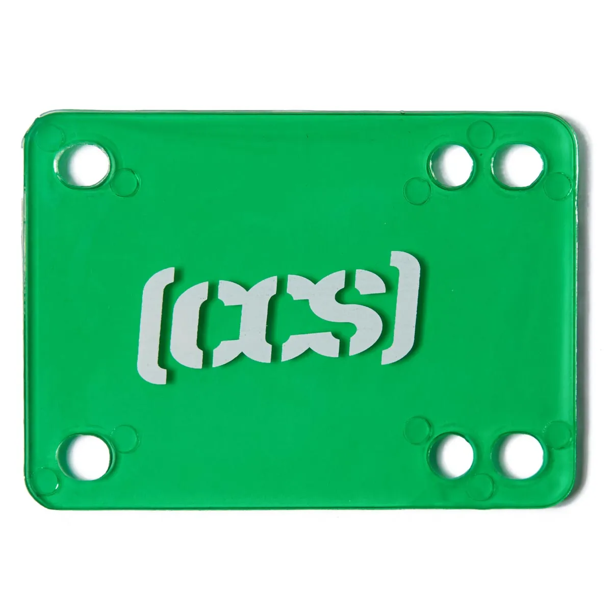 CCS Clear Skateboard Riser Pads - Green - 1/8"