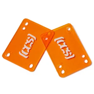 CCS Clear Skateboard Riser Pads - Orange - 1/8"