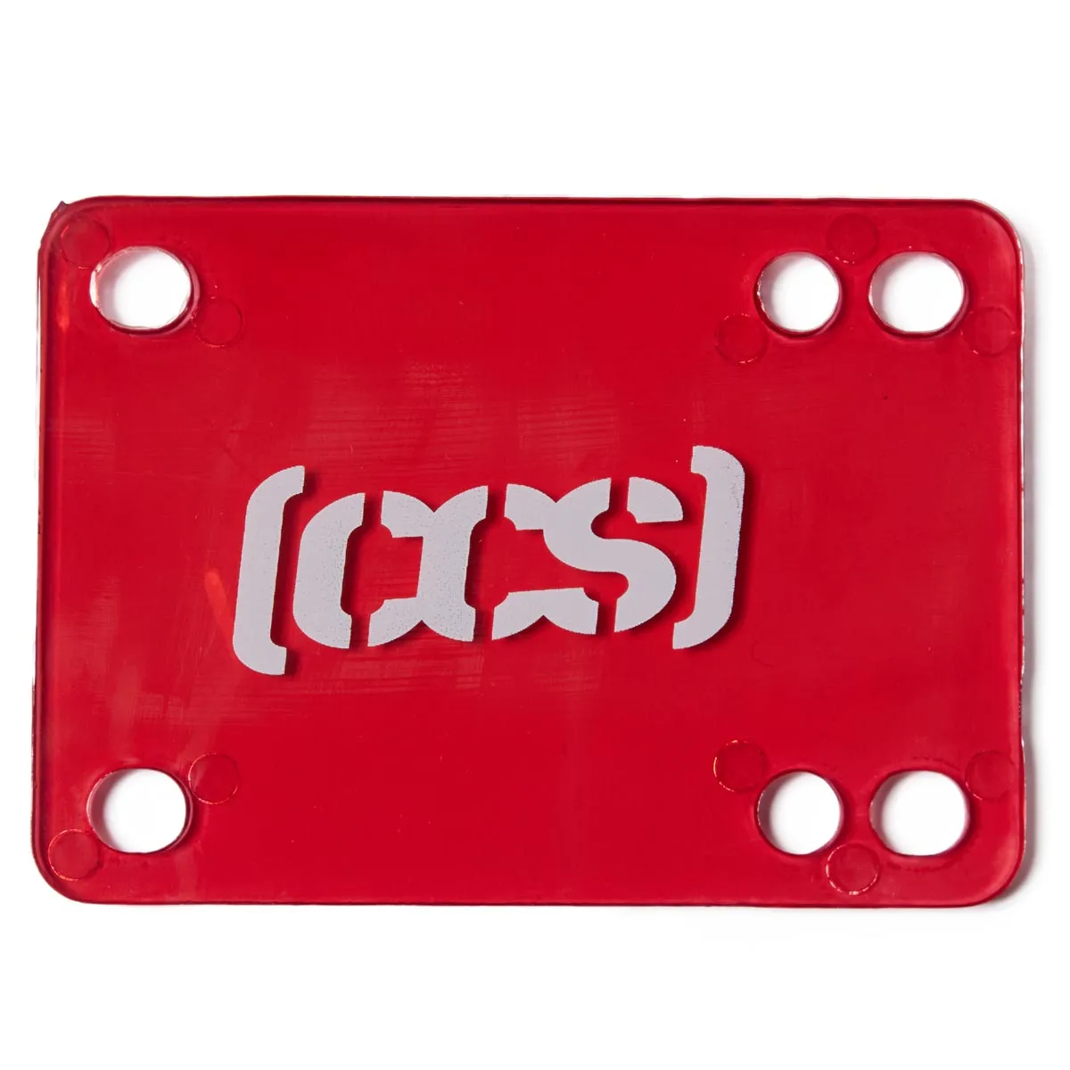 CCS Clear Skateboard Riser Pads - Red - 1/8"