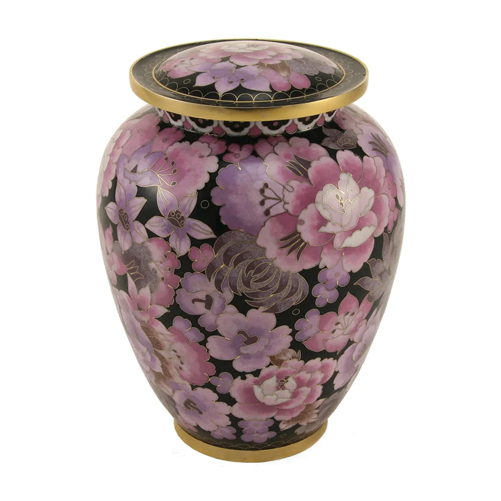 Cloisonne Pink Blush Cremation Urn in Large