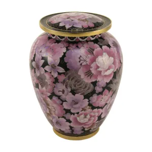 Cloisonne Pink Blush Cremation Urn in Large