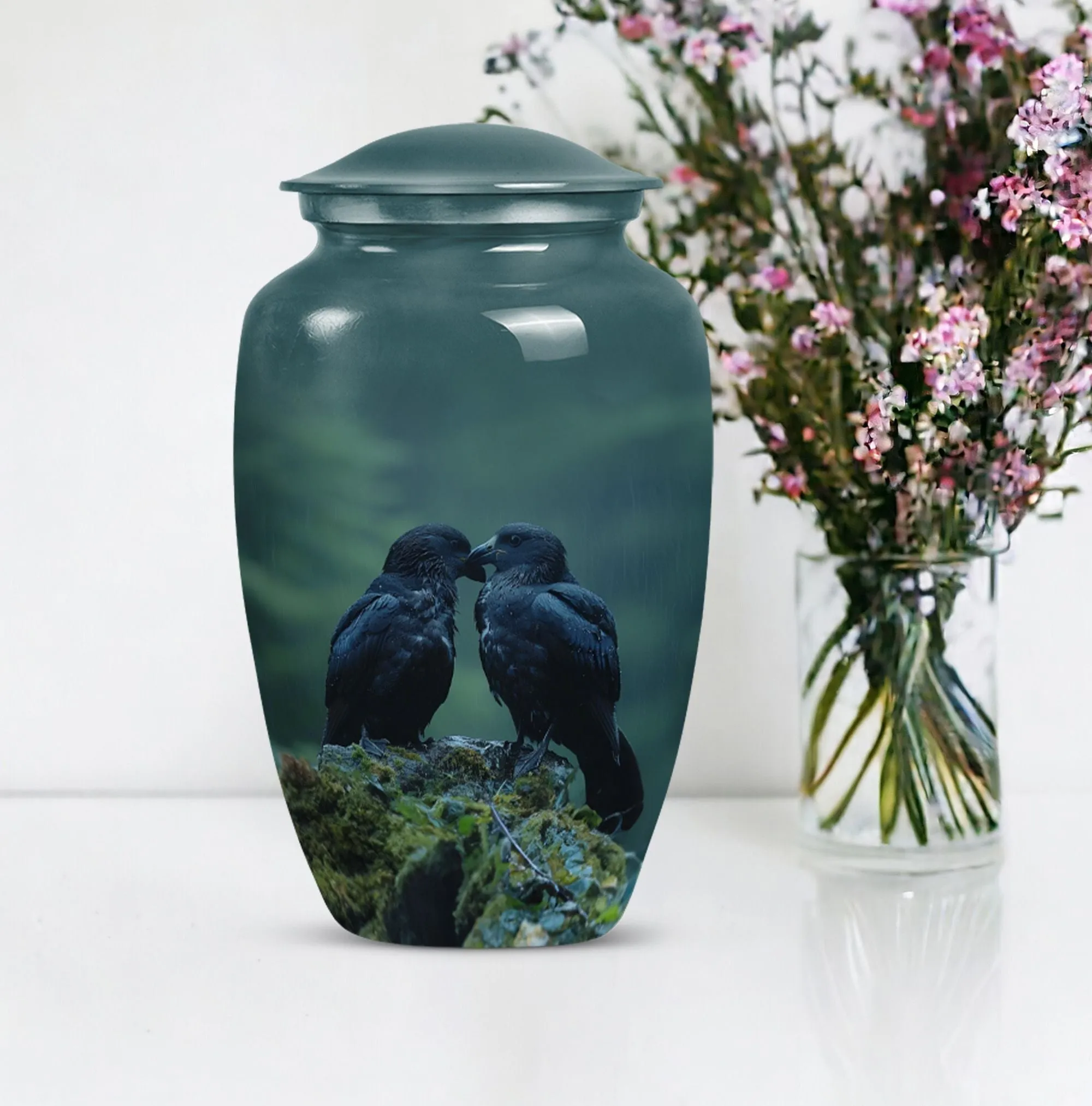 Crow Urn: Cremation Urn for Men's Aesthetic Resting Essence