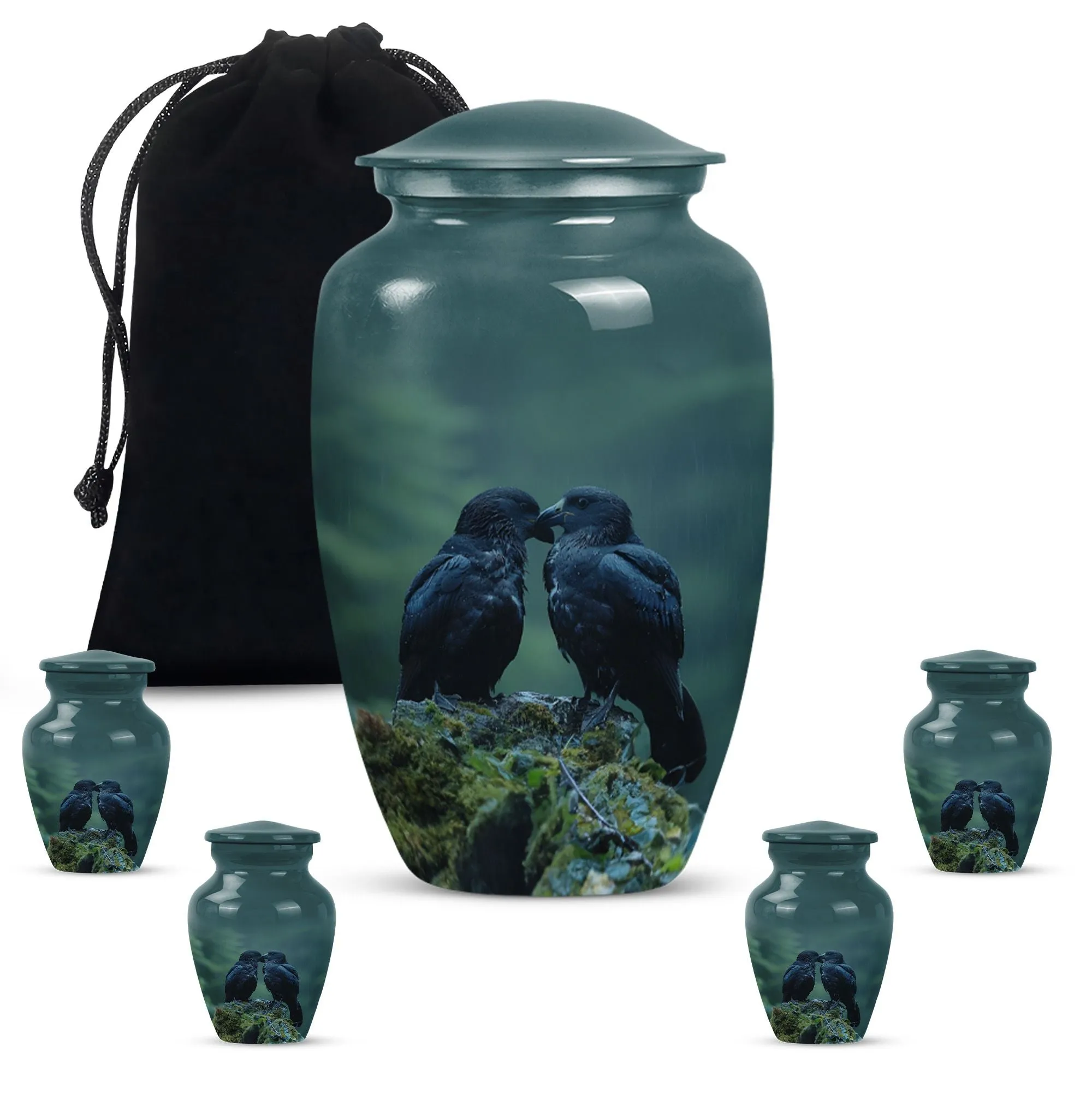Crow Urn: Cremation Urn for Men's Aesthetic Resting Essence