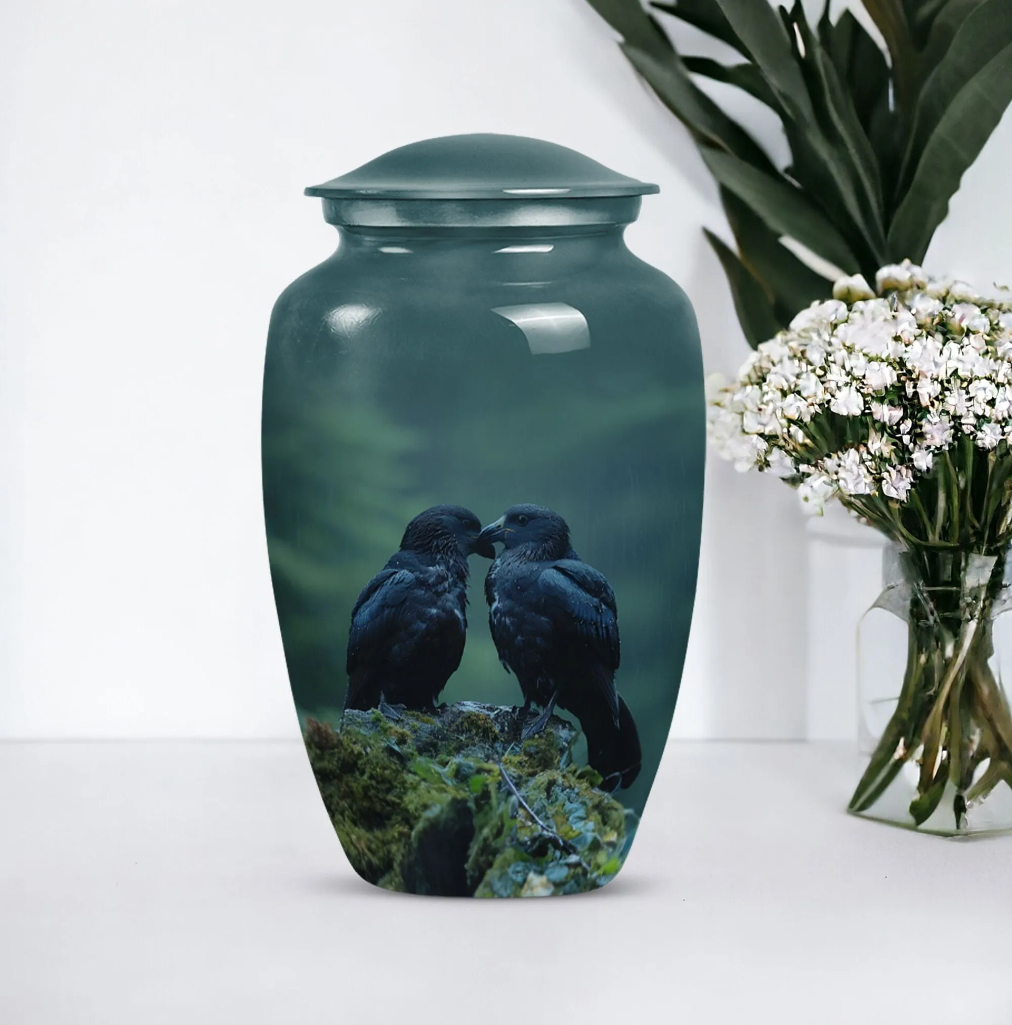 Crow Urn: Cremation Urn for Men's Aesthetic Resting Essence