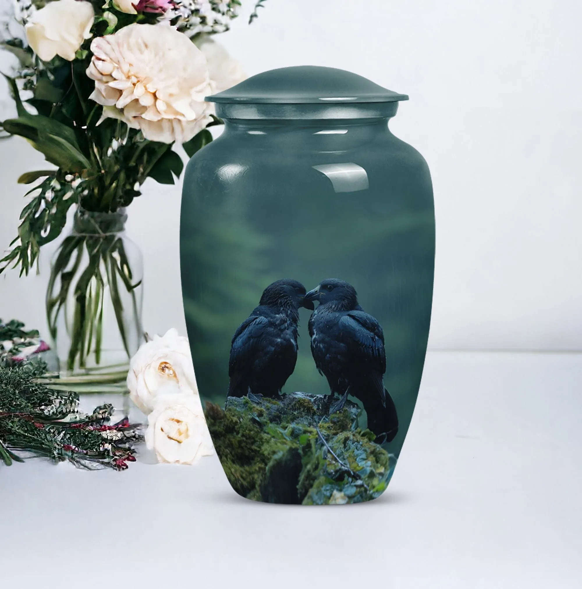 Crow Urn: Cremation Urn for Men's Aesthetic Resting Essence