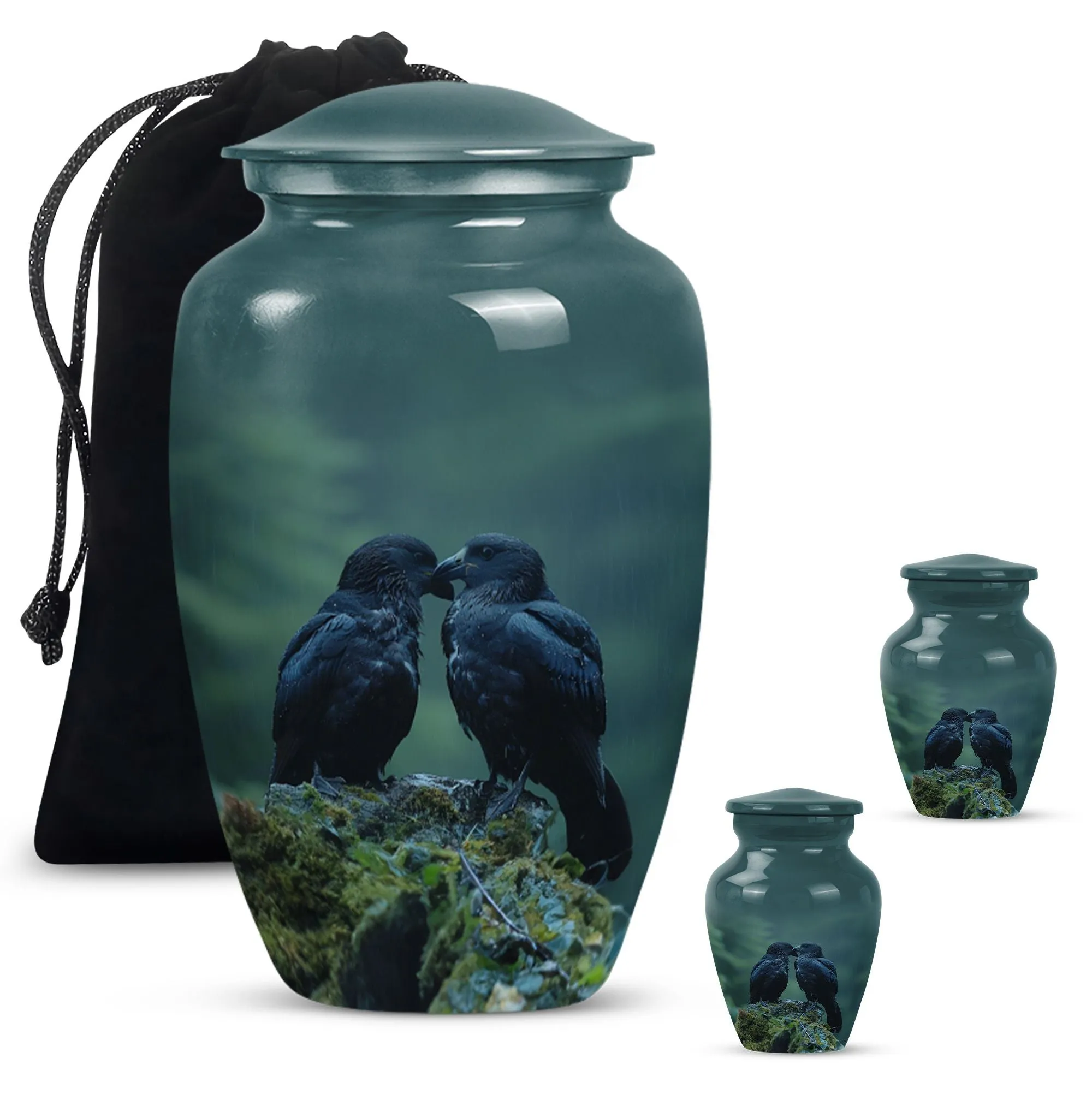 Crow Urn: Cremation Urn for Men's Aesthetic Resting Essence