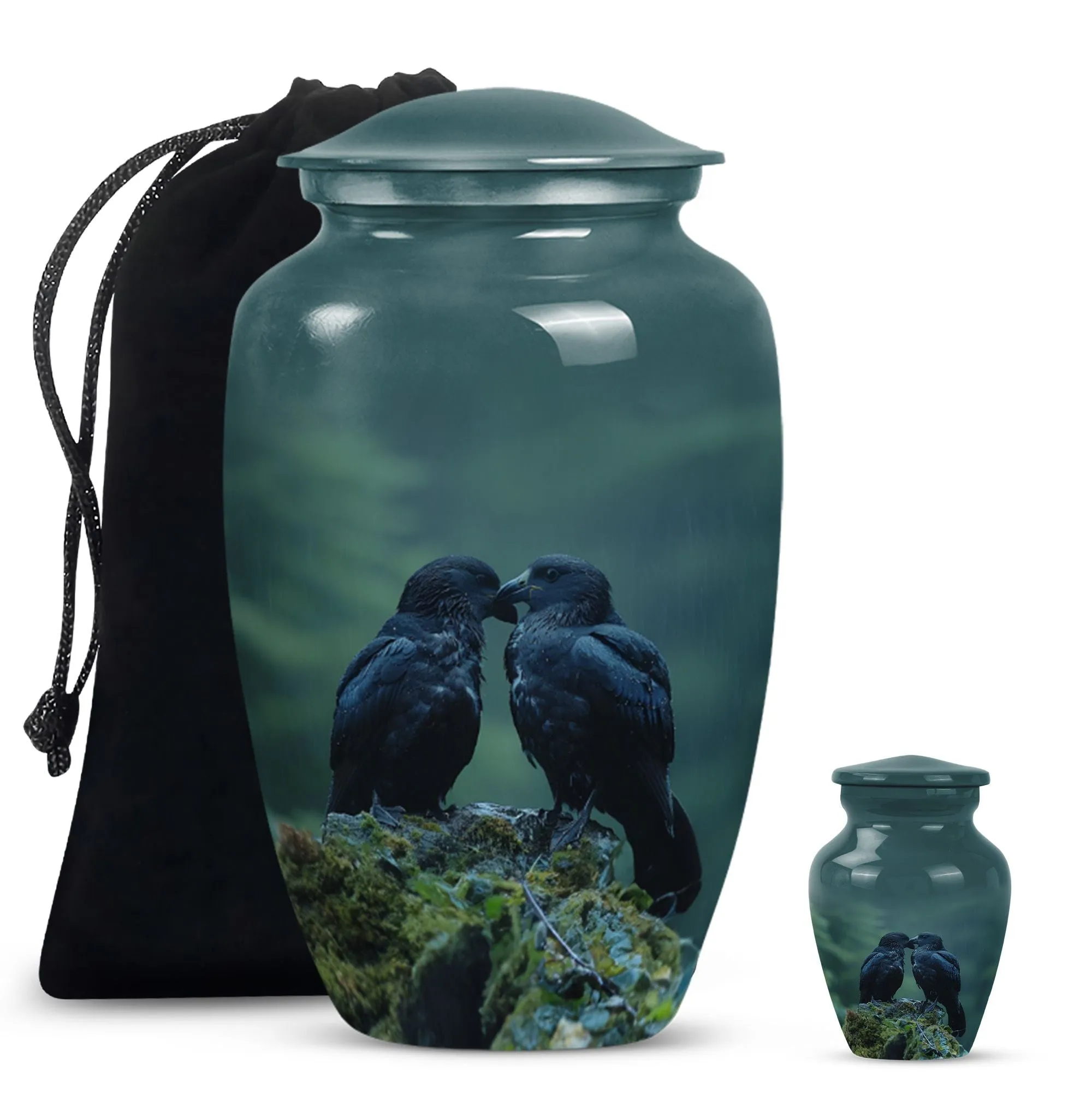 Crow Urn: Cremation Urn for Men's Aesthetic Resting Essence
