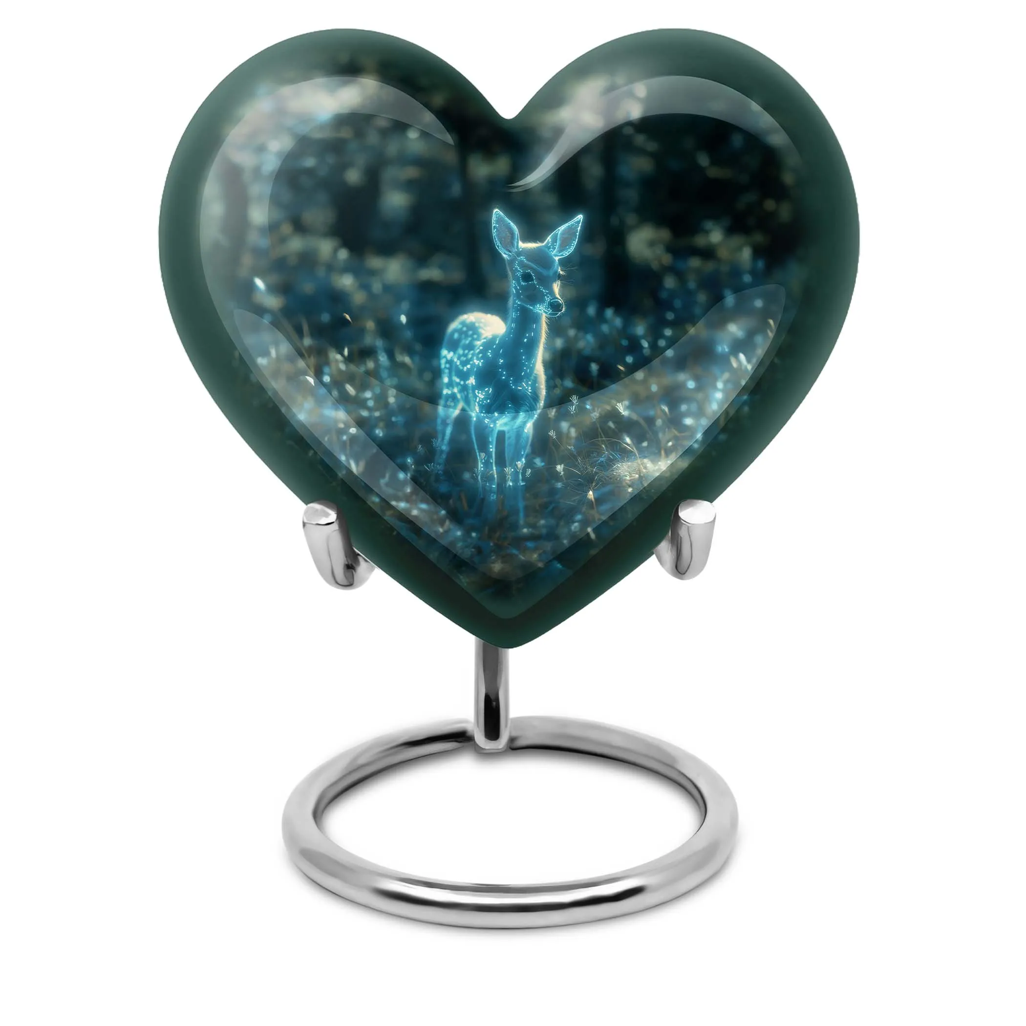 Deer Urn Eternal Rest Heart Shaped Cremation Urn