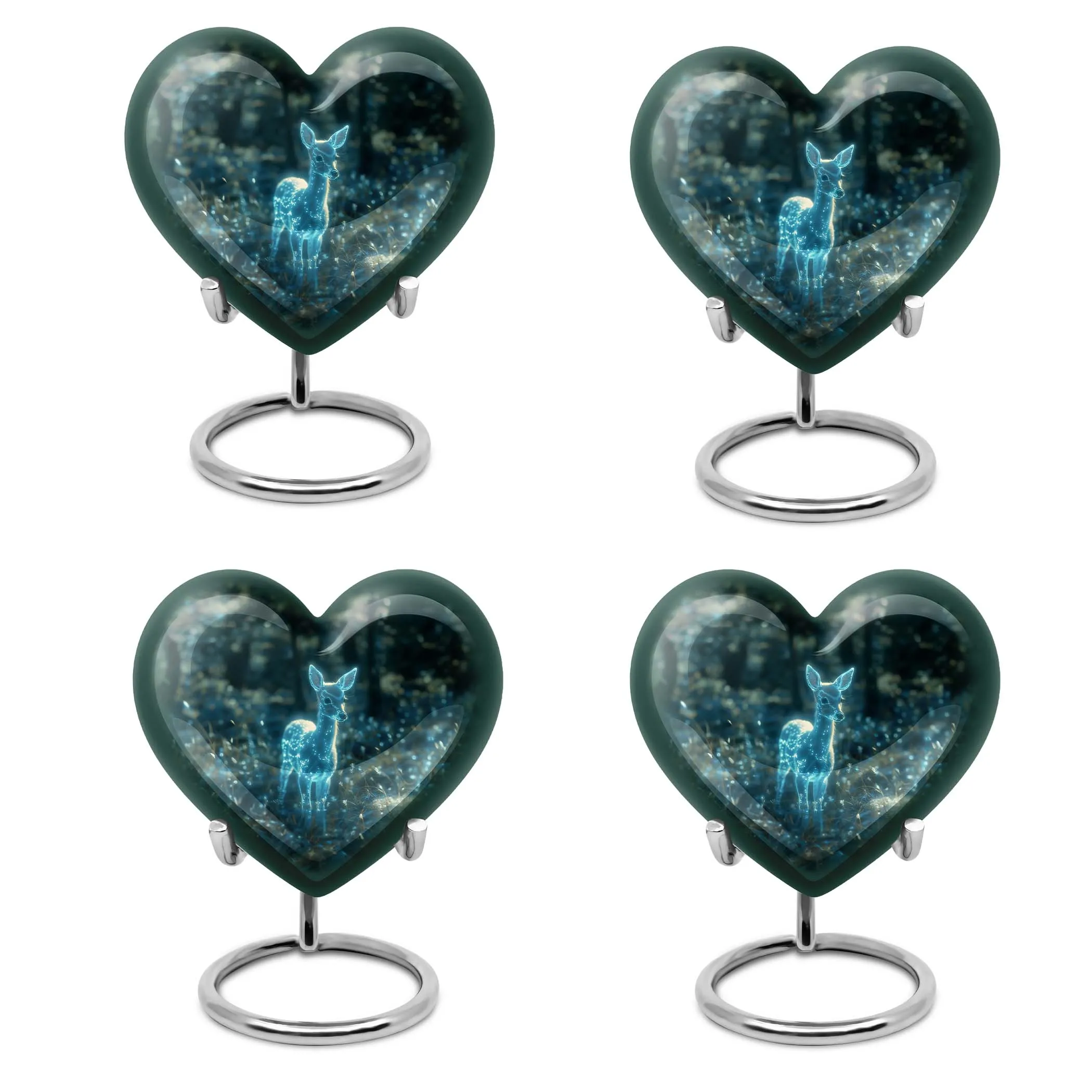 Deer Urn Eternal Rest Heart Shaped Cremation Urn