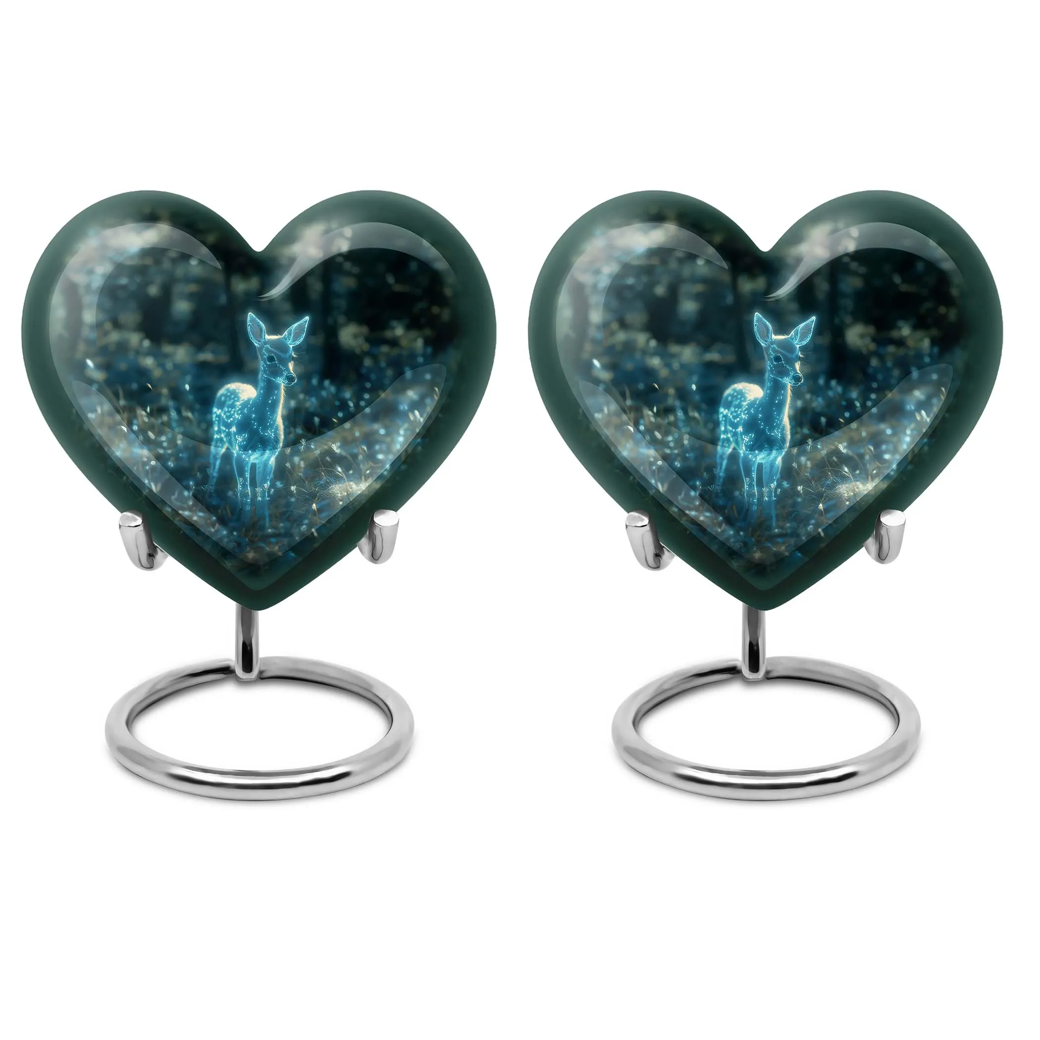 Deer Urn Eternal Rest Heart Shaped Cremation Urn