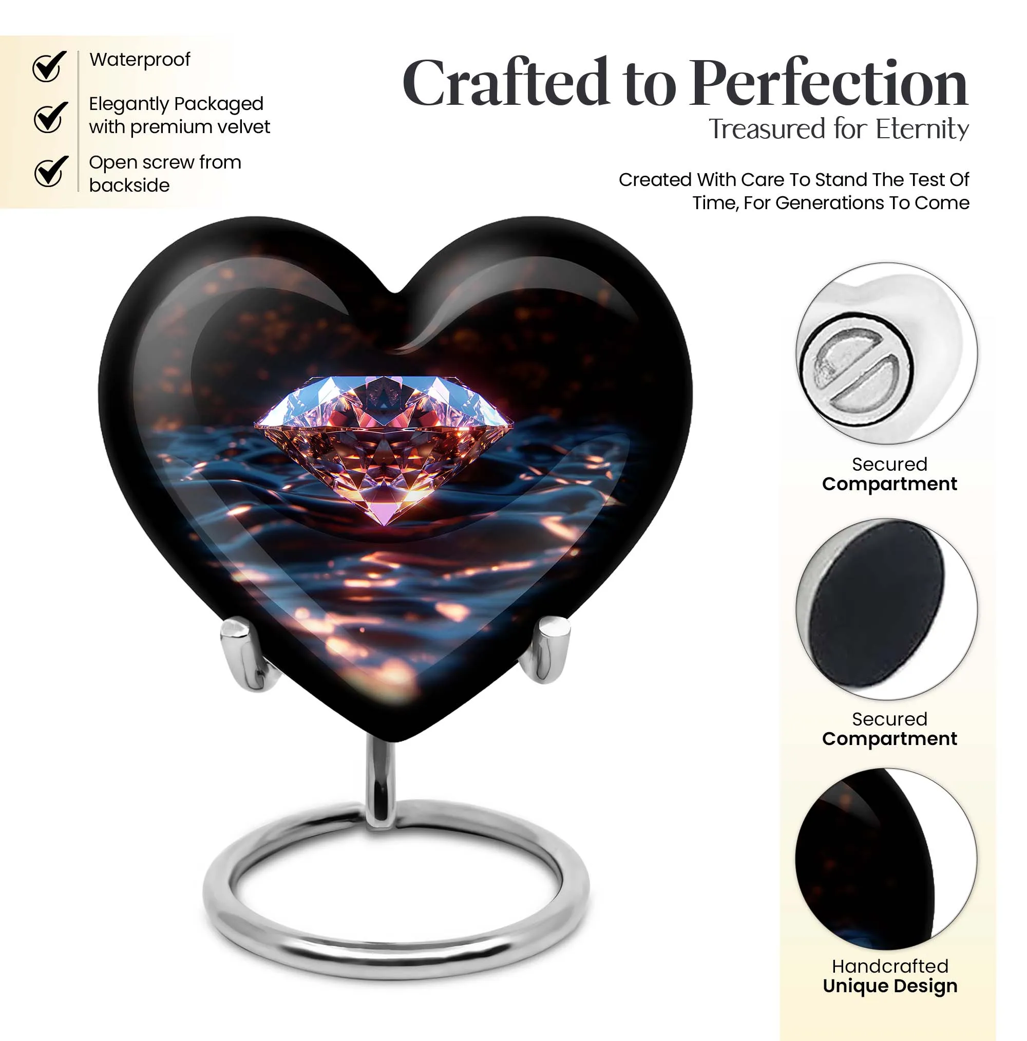Diamond Eternity - Elegant Cremation Urn for a Reminiscence