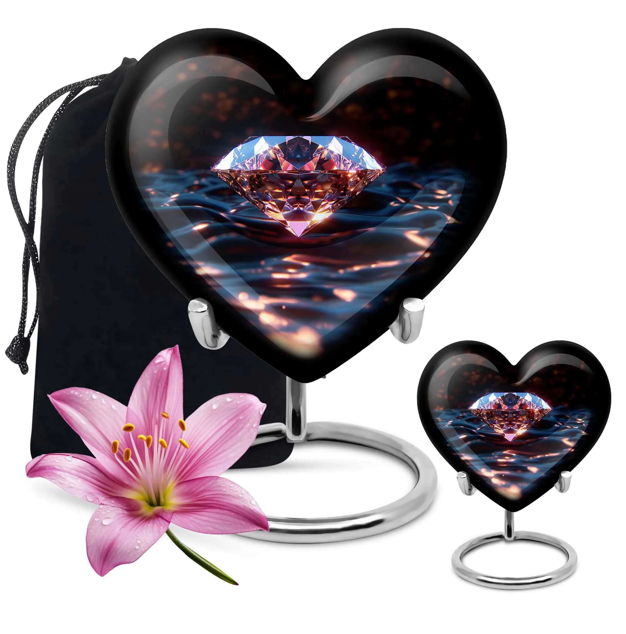 Diamond Eternity - Elegant Cremation Urn for a Reminiscence