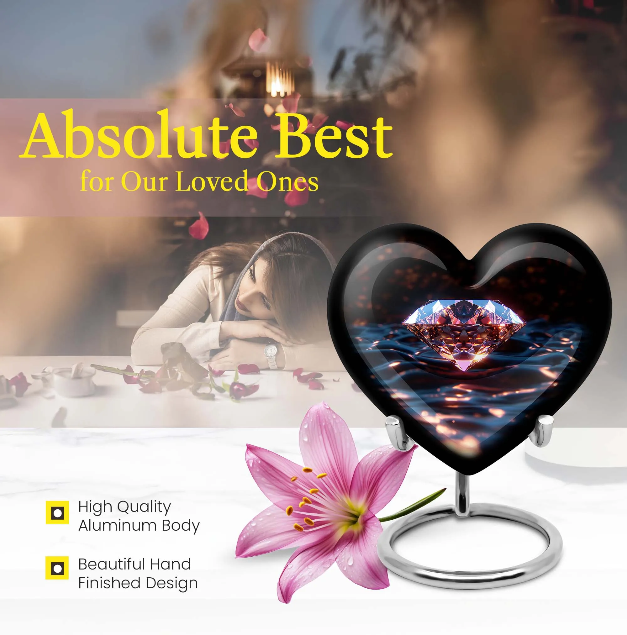 Diamond Eternity - Elegant Cremation Urn for a Reminiscence