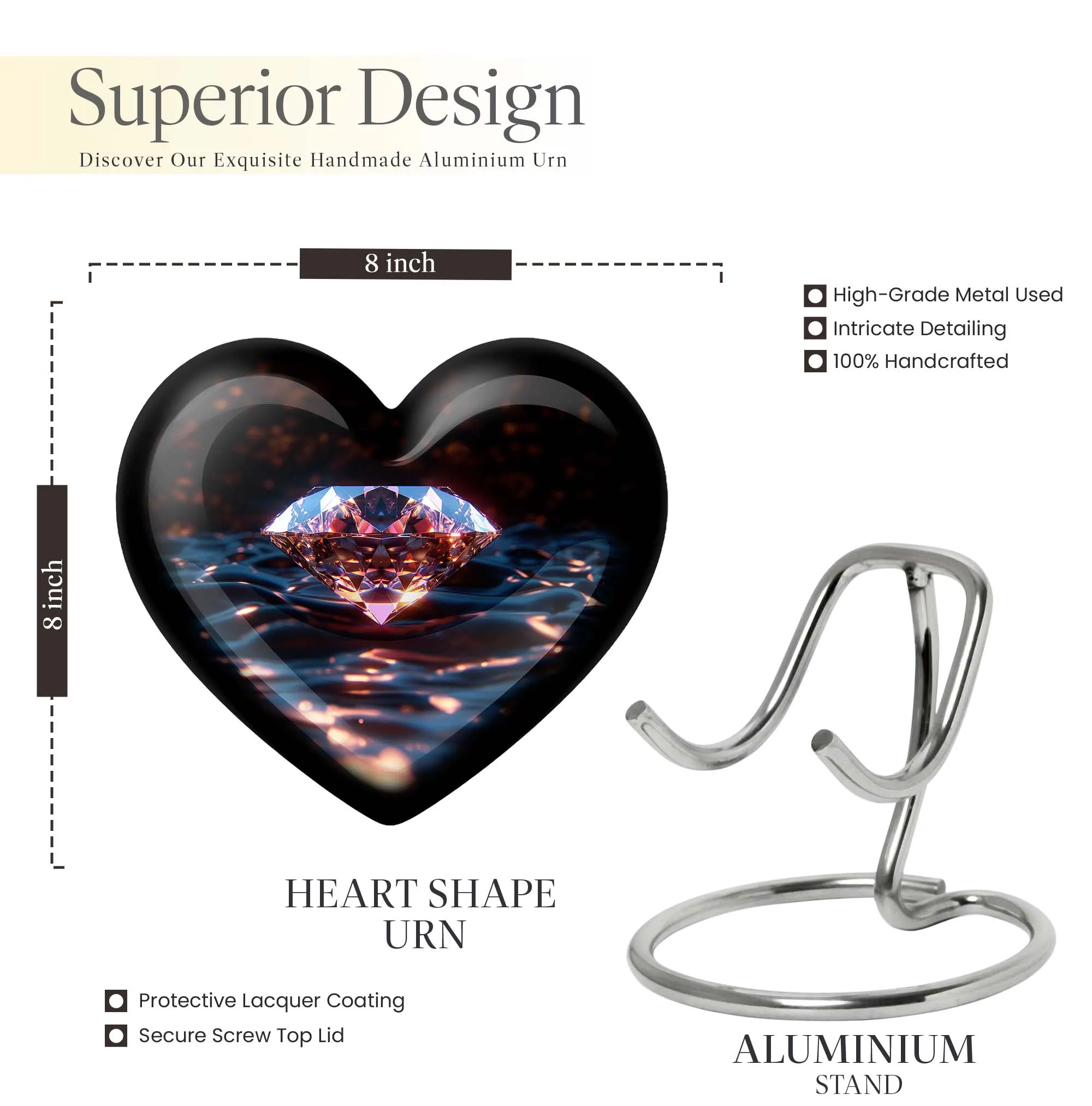 Diamond Eternity - Elegant Cremation Urn for a Reminiscence