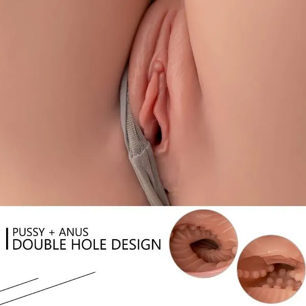 Erika Realistic Sex Doll 42.32lb Lifelike Male Masturbator with Dual 3D Channels 【US Stock Available Only】