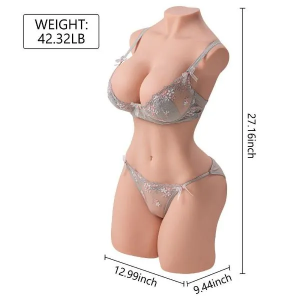 Erika Realistic Sex Doll 42.32lb Lifelike Male Masturbator with Dual 3D Channels 【US Stock Available Only】