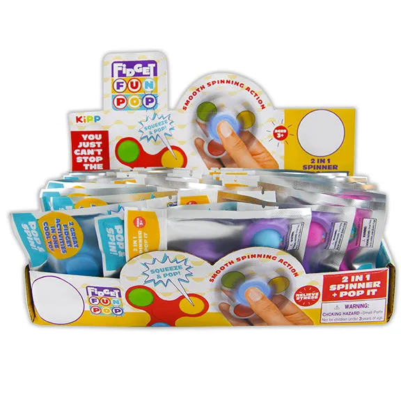 Fidget Pop Spinner Toy - 24 Pieces Per Retail Ready Display 22846