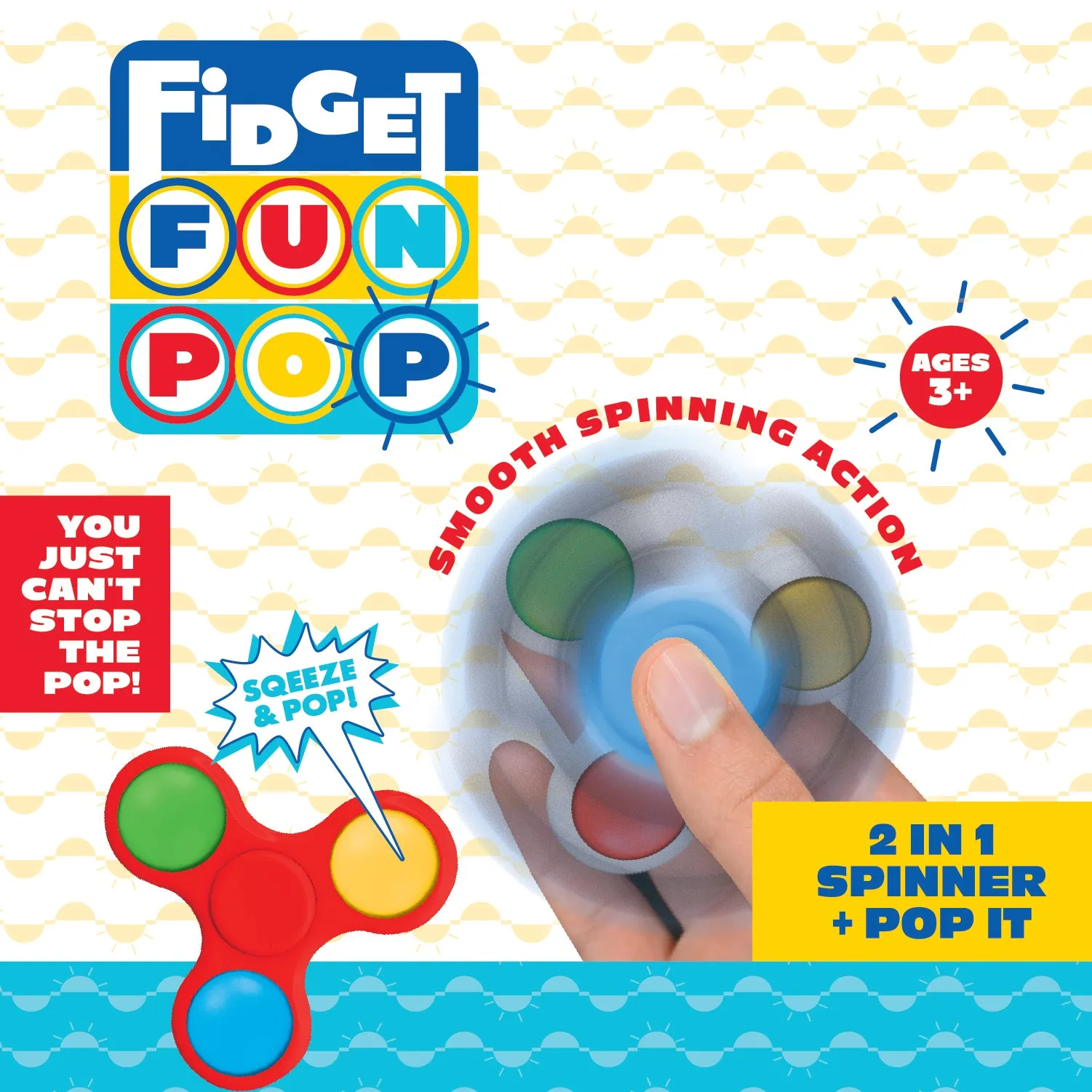 Fidget Pop Spinner Toy - 24 Pieces Per Retail Ready Display 22846