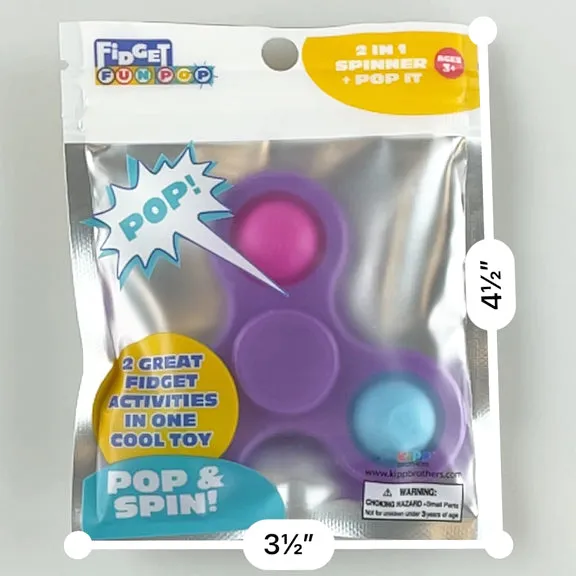 Fidget Pop Spinner Toy - 24 Pieces Per Retail Ready Display 22846