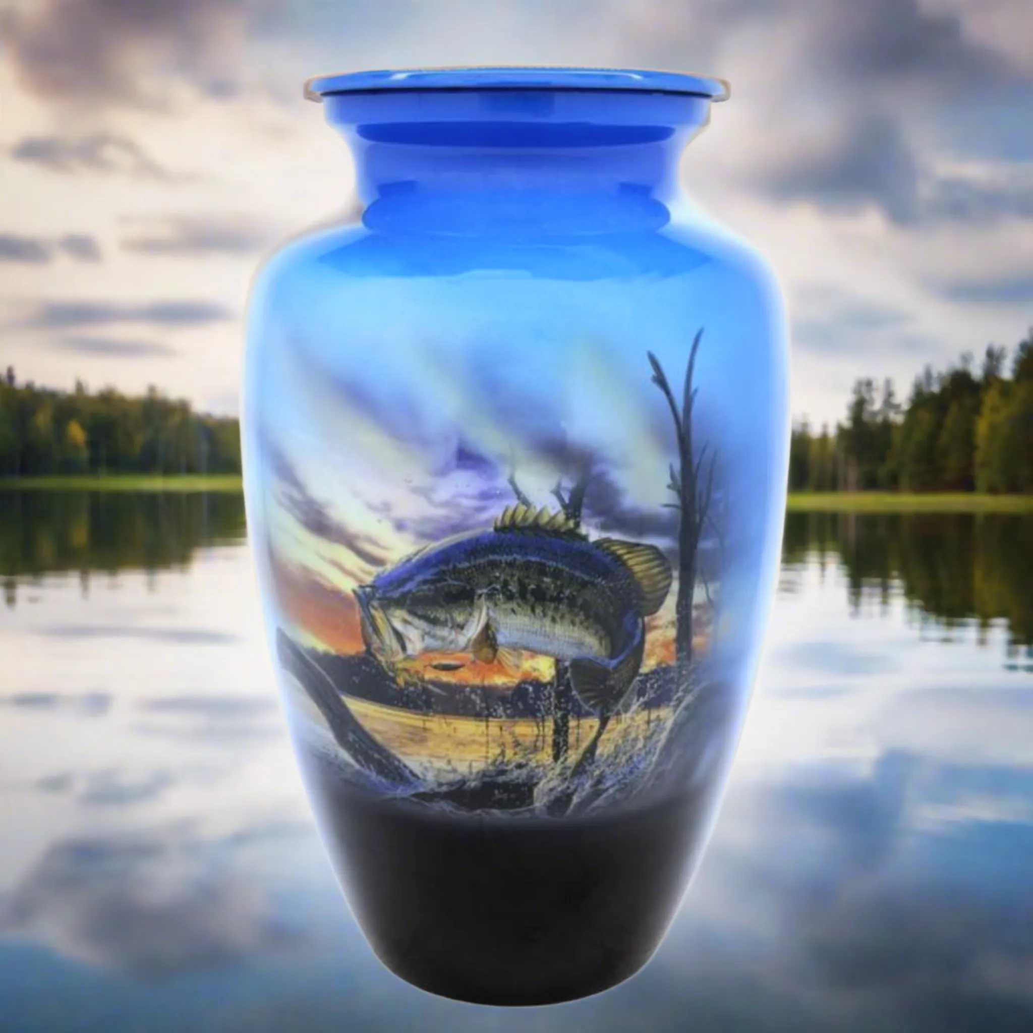 Fisherman's Fantasy Cremation Urn | Bass Cremation Urn | Quality Urns For Less