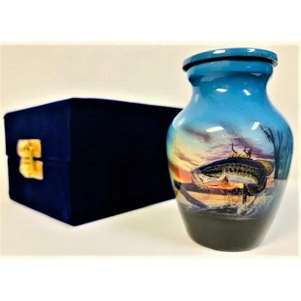 Fisherman's Fantasy Cremation Urn | Bass Cremation Urn | Quality Urns For Less