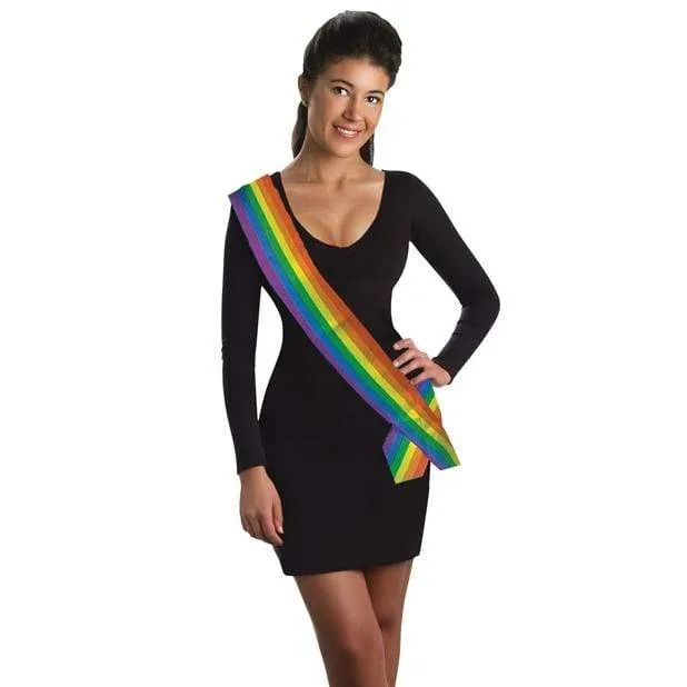 Forum Novelties - Rainbow Pride Party Fantasy Sash (Multi Colour)