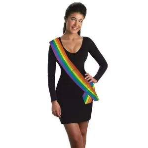 Forum Novelties - Rainbow Pride Party Fantasy Sash (Multi Colour)