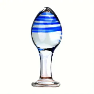 Glass Anal Plug Female Sex Toy Bead Prostate Massage Crystal Dildo