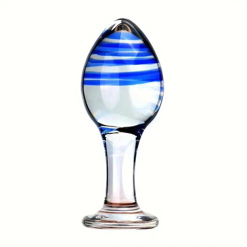 Glass Anal Plug Female Sex Toy Bead Prostate Massage Crystal Dildo