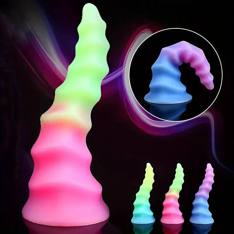 GlowMax Silicone Butt Plug Multi-Color Anal Dildo Prostate Massager