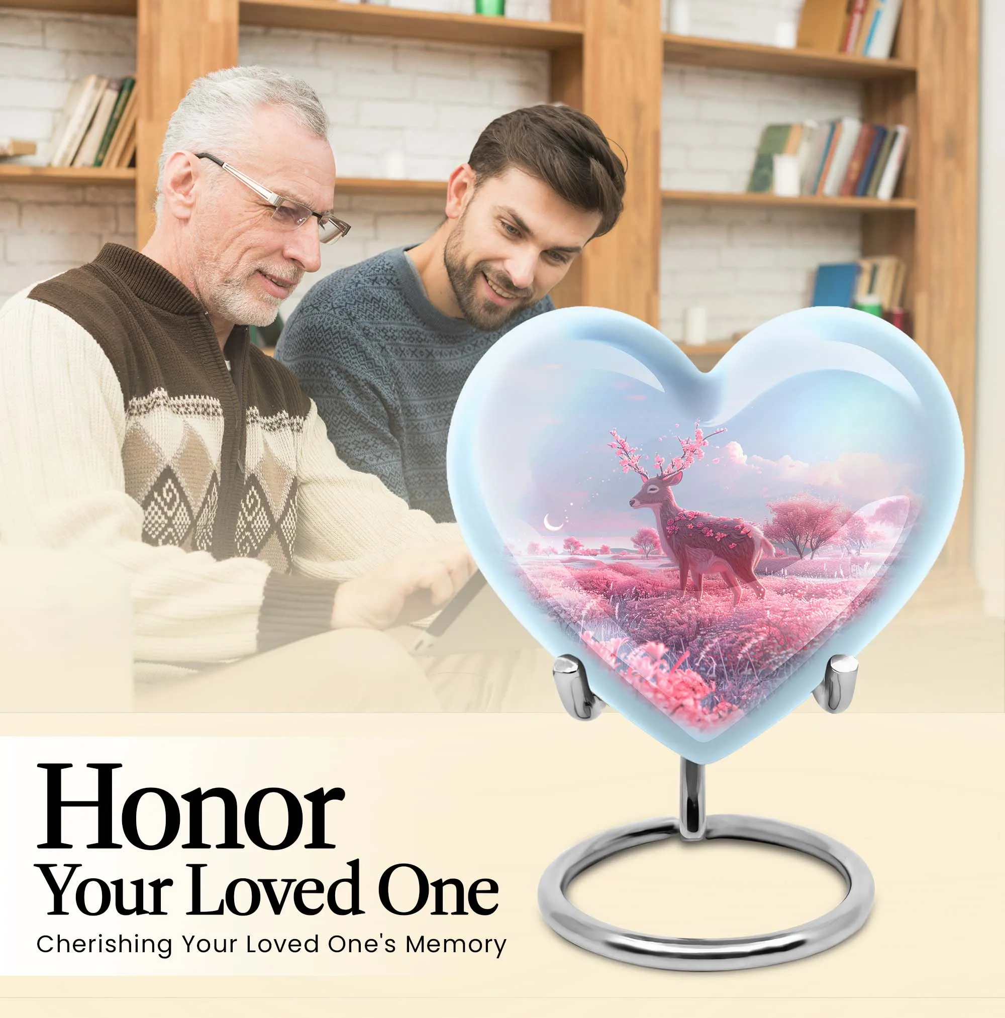 Heartfelt Memories Deer Urn: Cherished Standard Medium Size Cremation Solution