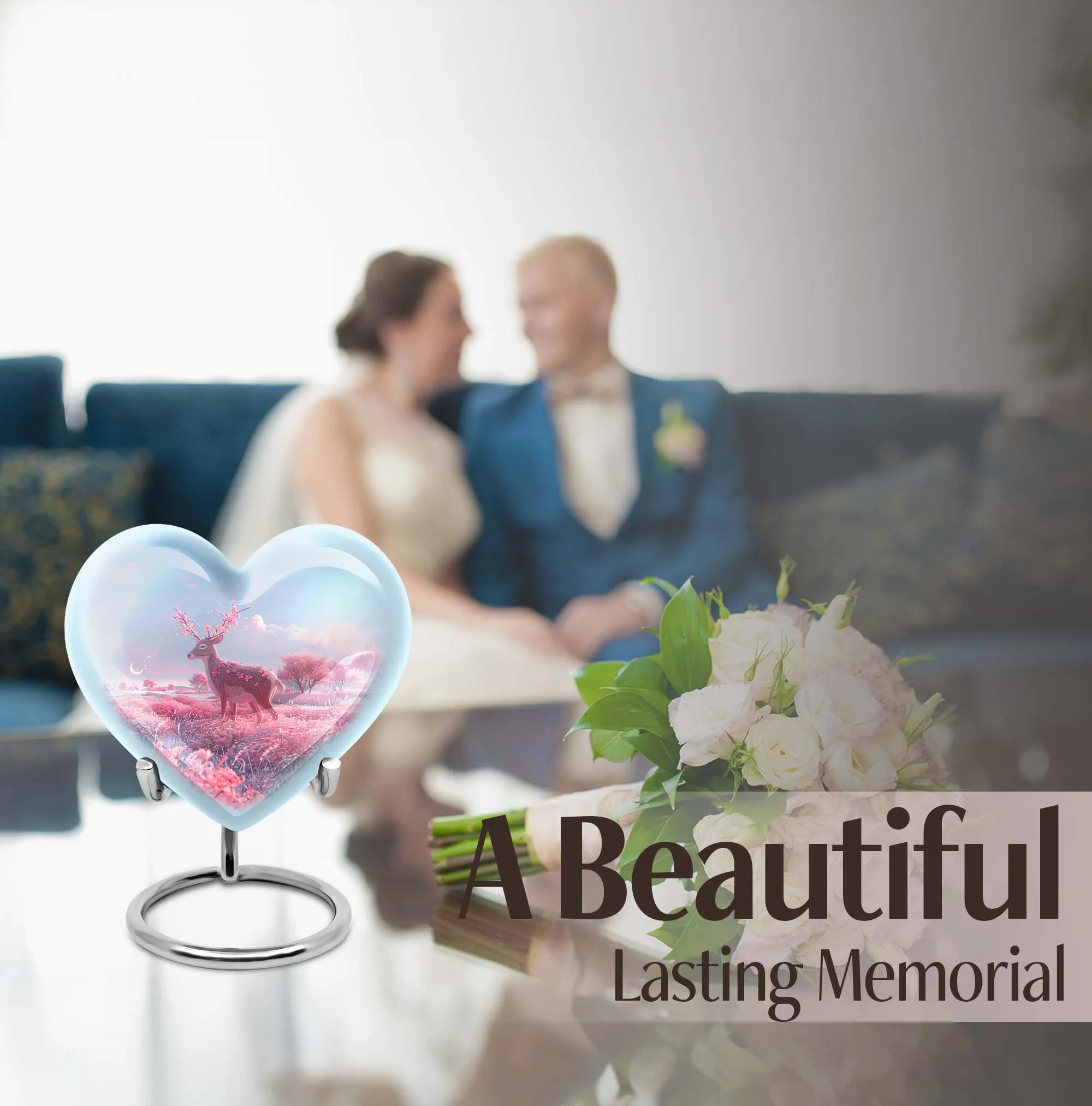 Heartfelt Memories Deer Urn: Cherished Standard Medium Size Cremation Solution