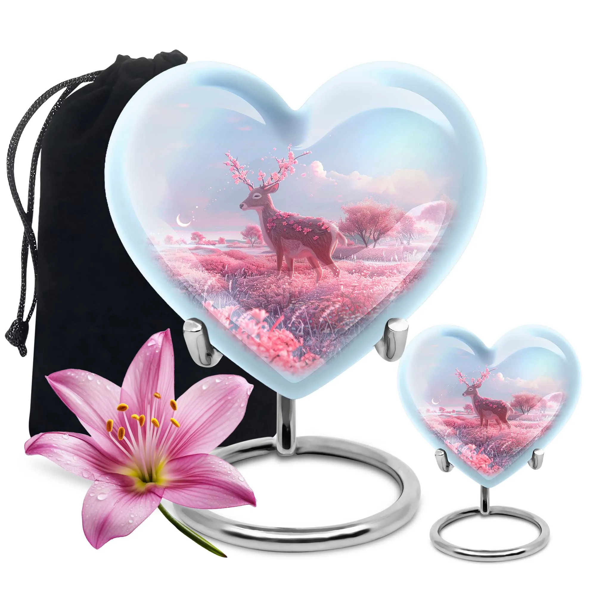 Heartfelt Memories Deer Urn: Cherished Standard Medium Size Cremation Solution