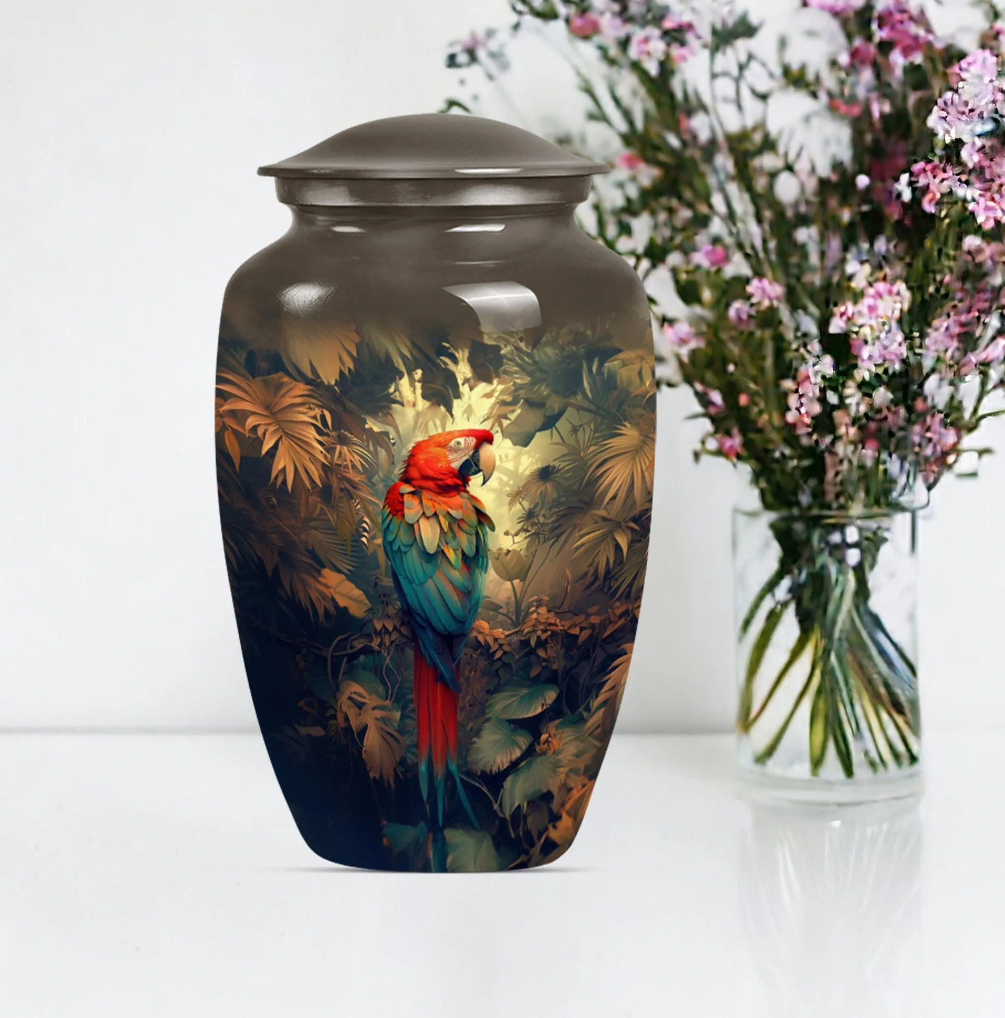 Macaw Parrot Urn, Memorial Masterpiece for Lasting Memories