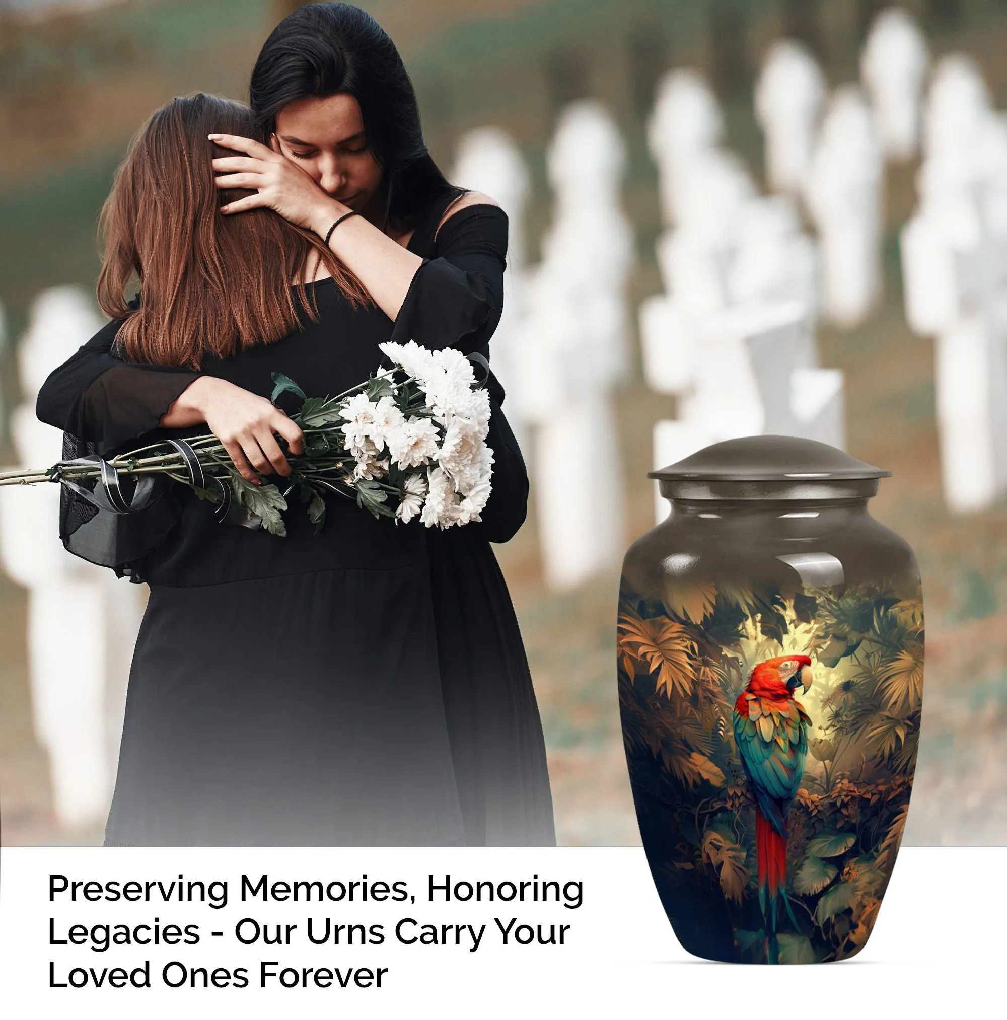 Macaw Parrot Urn, Memorial Masterpiece for Lasting Memories