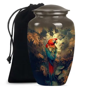 Macaw Parrot Urn, Memorial Masterpiece for Lasting Memories