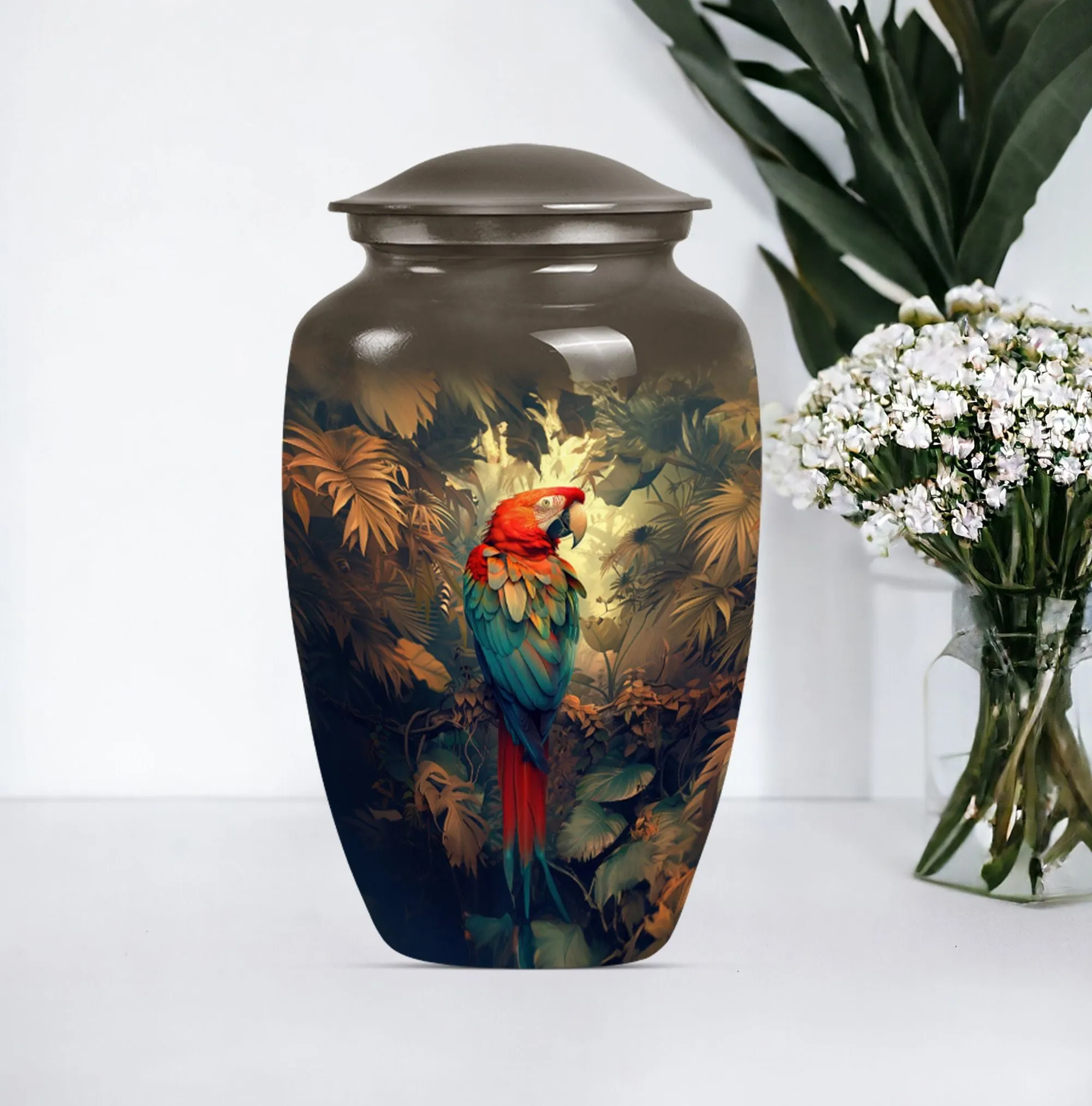 Macaw Parrot Urn, Memorial Masterpiece for Lasting Memories