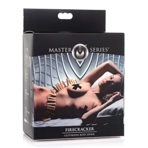 Master Series - Firecracker Clothespin Body Zipper BDSM (Brown)